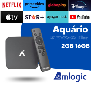 TV Box Aquário STV-3000 Plus 4K Android 11 2GB 16GB Wi-Fi Dual Band Homologado Anatel